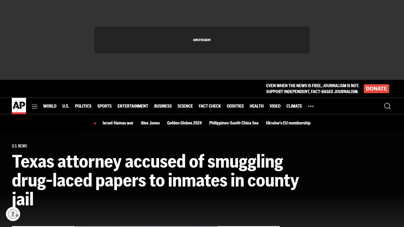 Texas attorney accused of smuggling drug-laced papers to inmates in ...